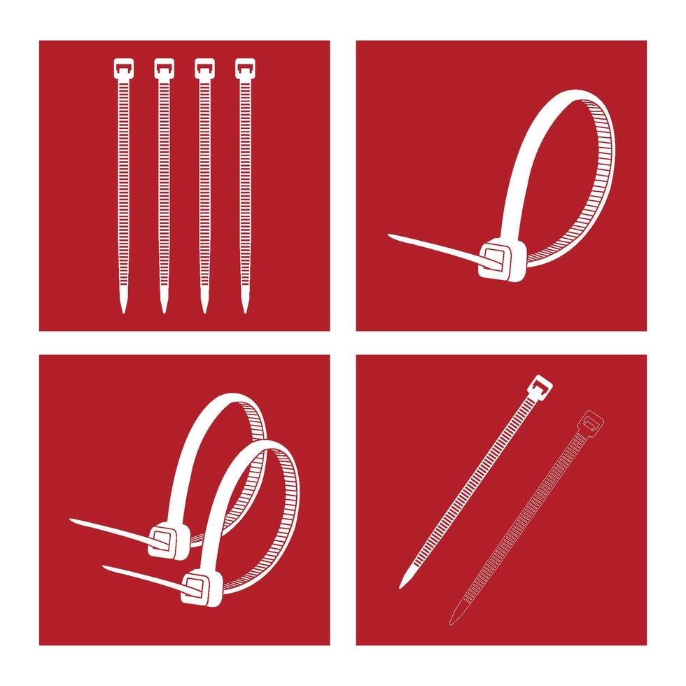 Cable ties icon vector