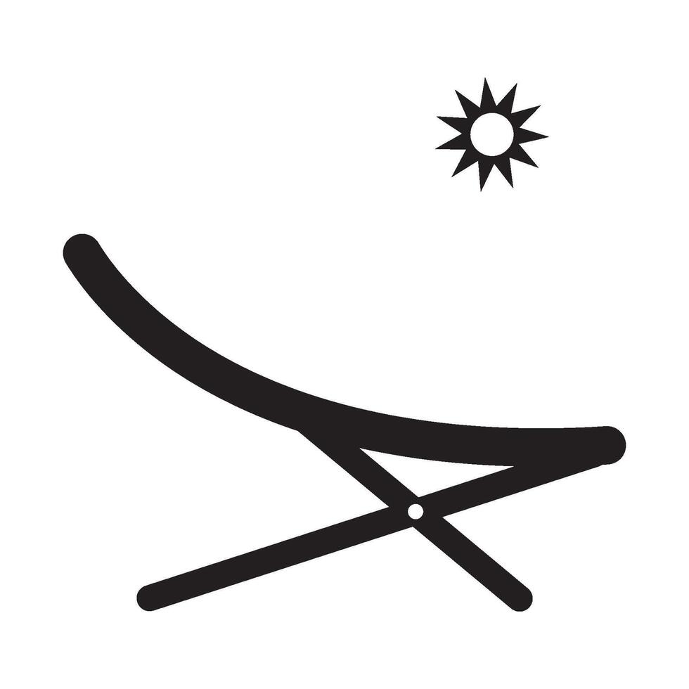 beach chair icon vector