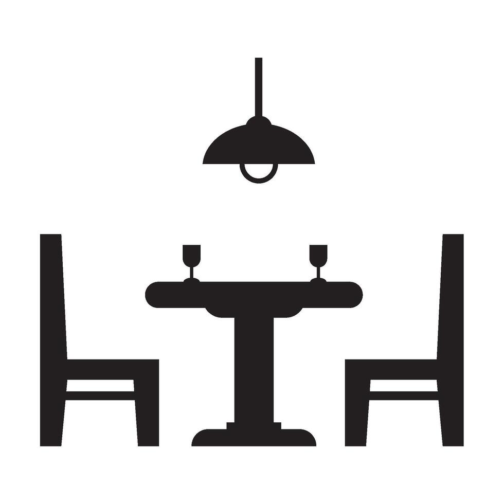 dining table set icon vector