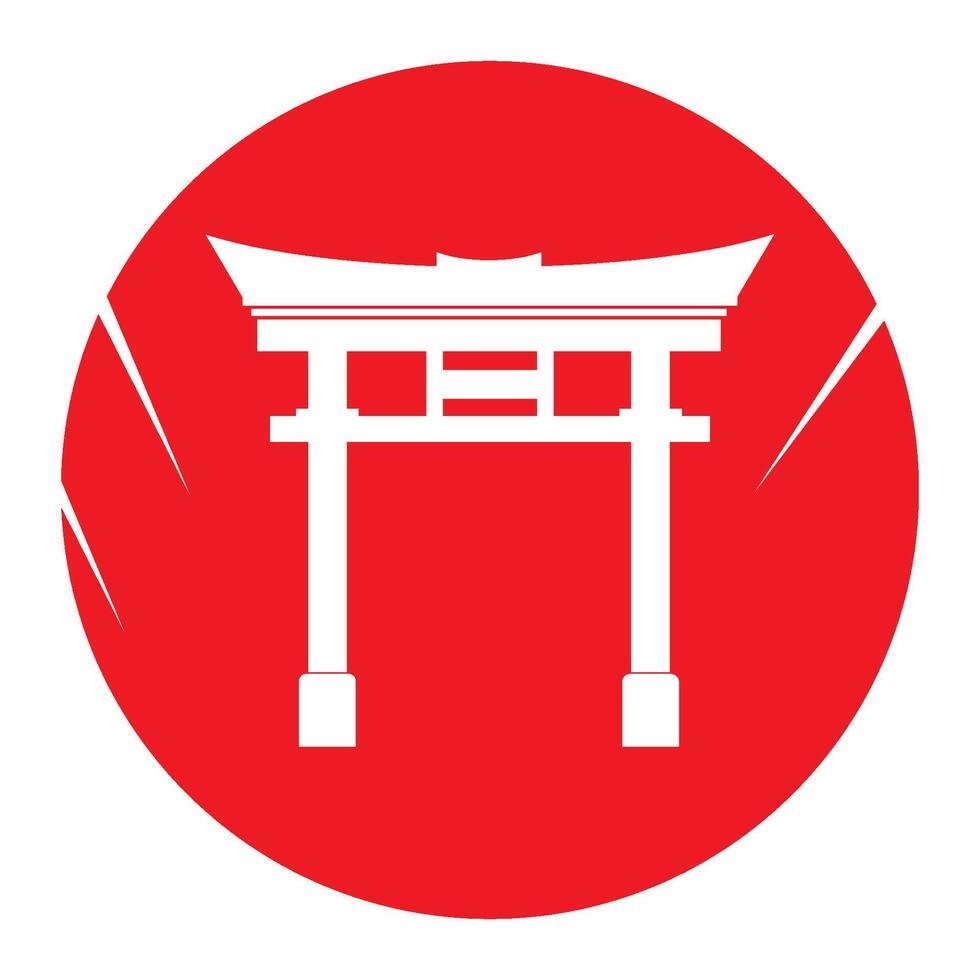 Torii Gate icon vector