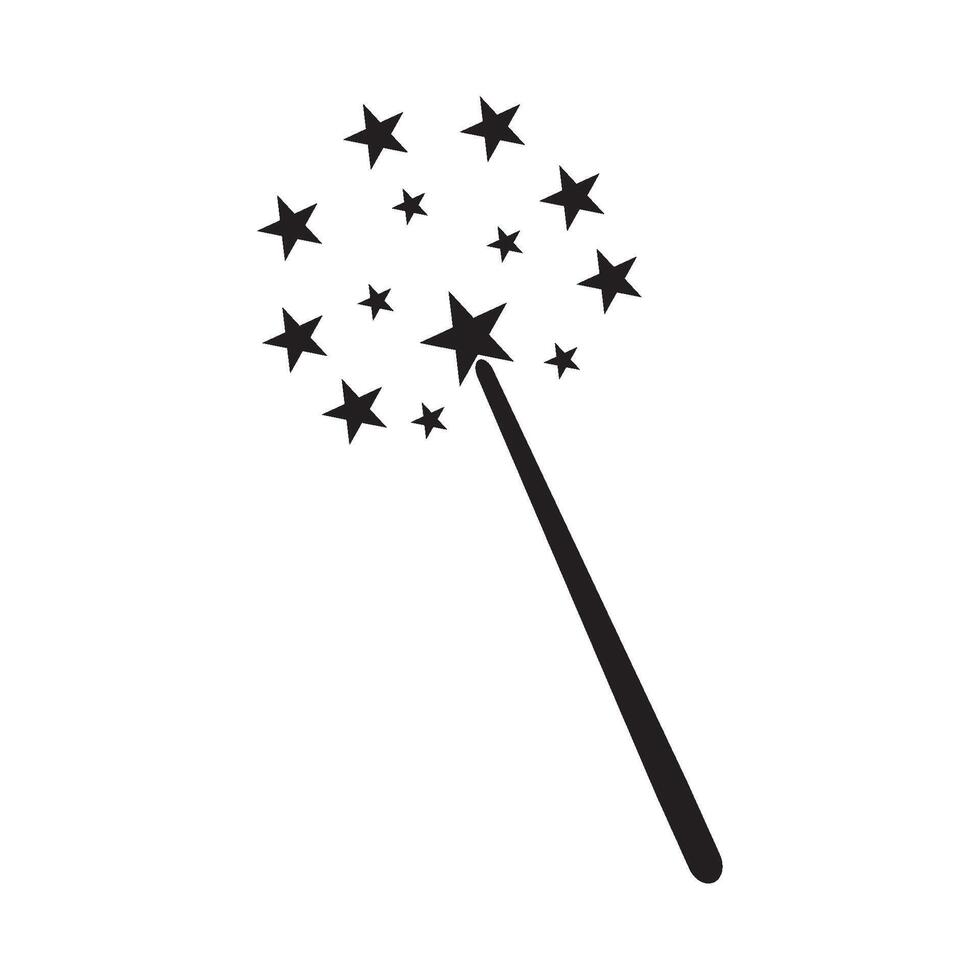 magician stick icon vector