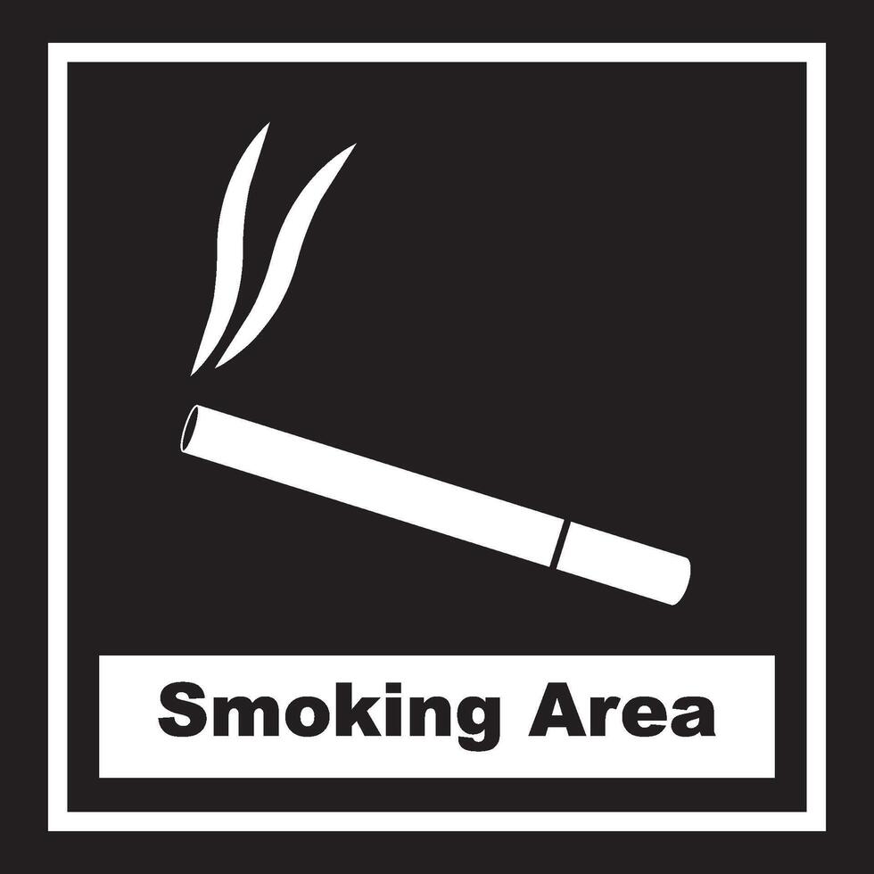 smoking area sign vector