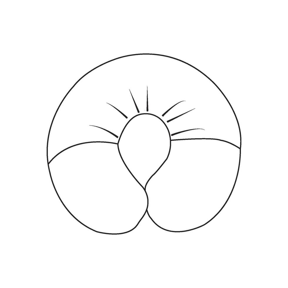 neck pillow icon design vector