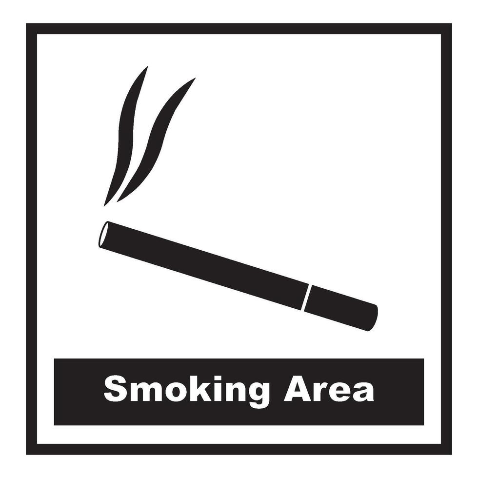 smoking area sign vector