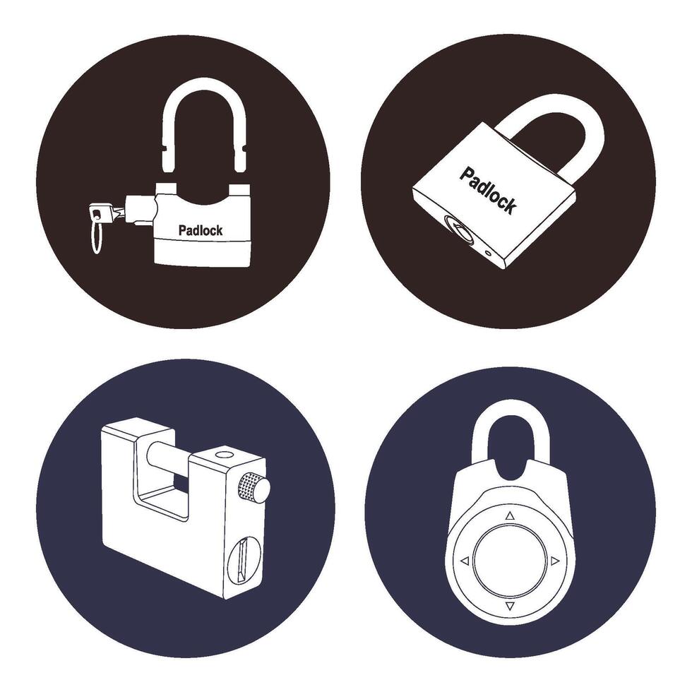 simple padlock design vector