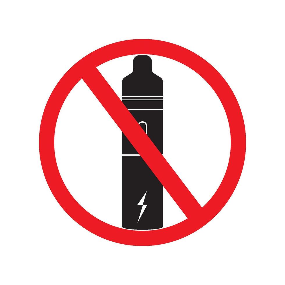 no smoking, including e-cigarettes icon vector