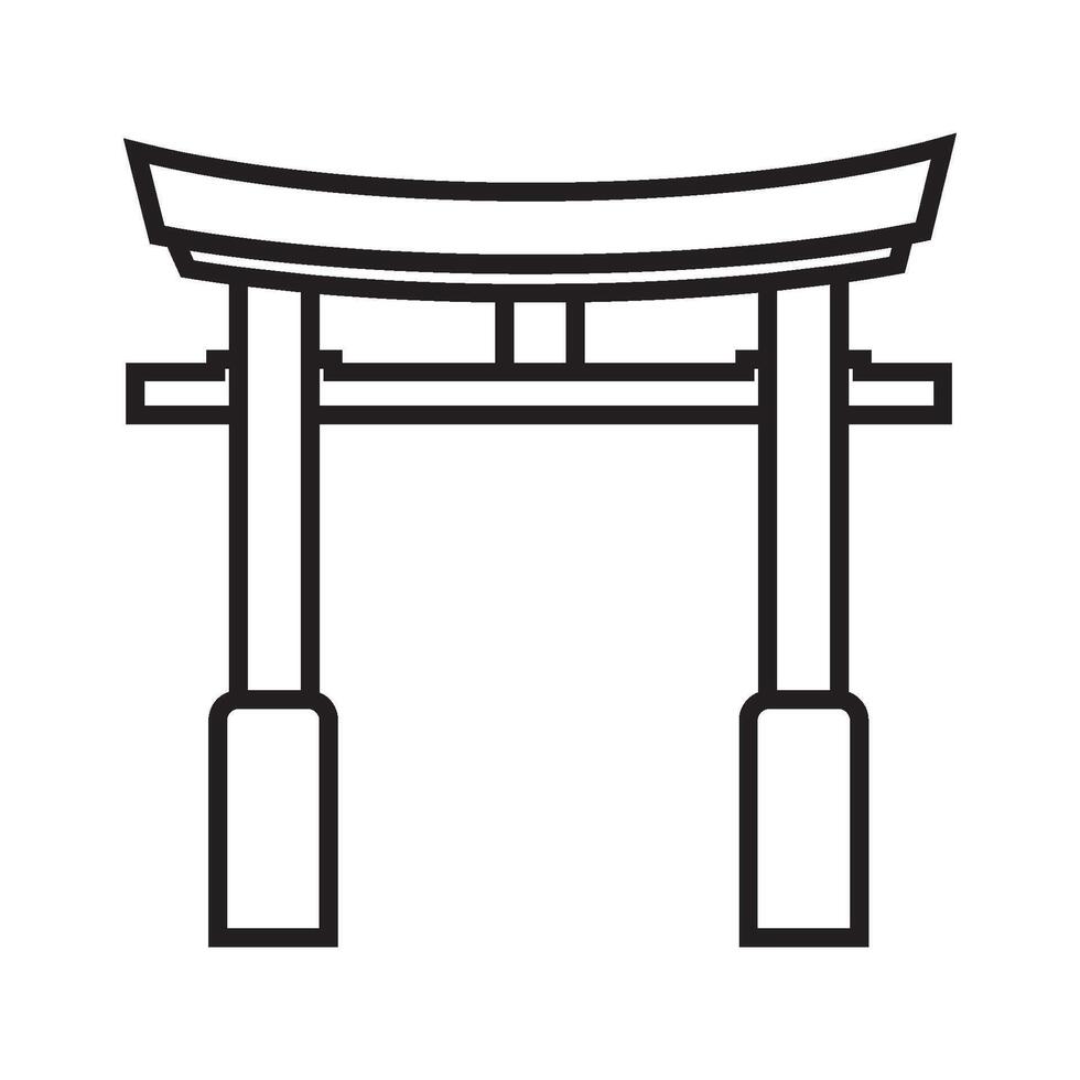 Torii Gate icon vector