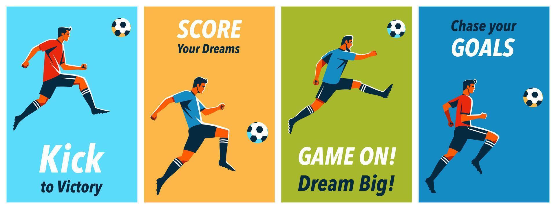 Fitness concept. Soccer Poster vector