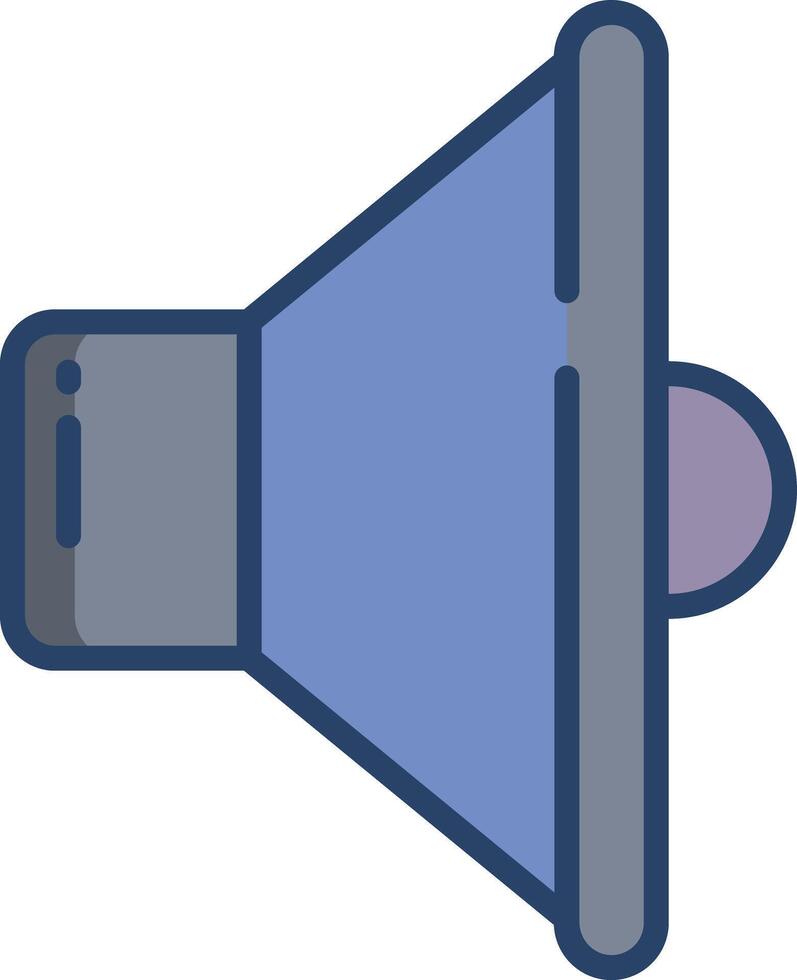 Speaker linear color illustration vector