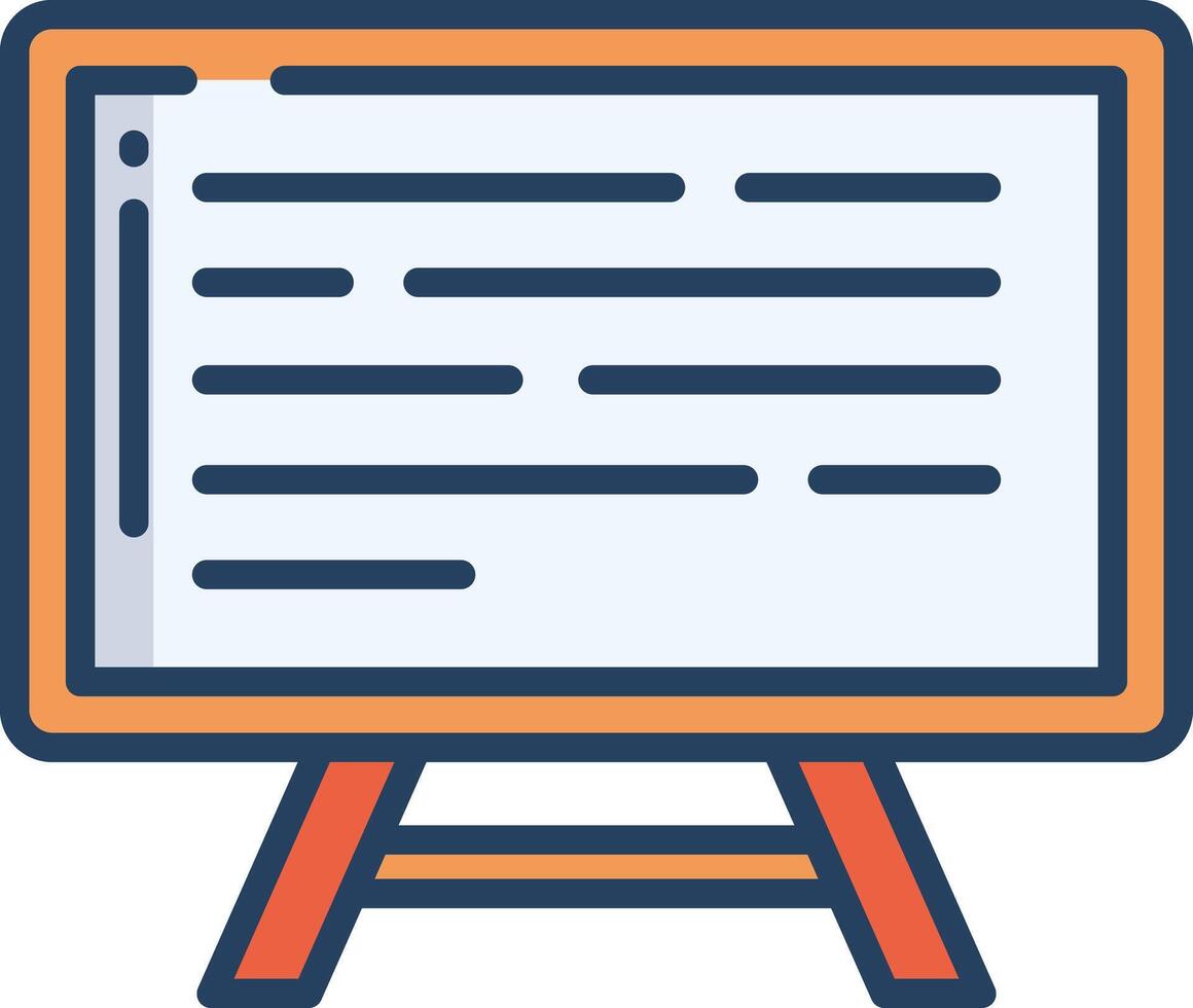 Presentation linear color illustration vector