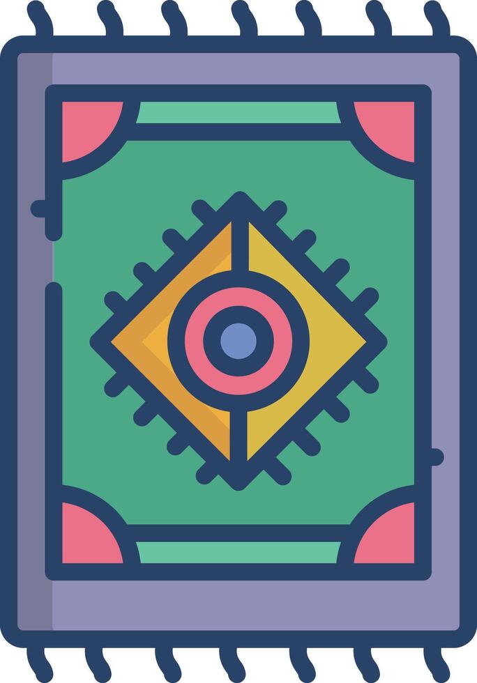 Carpet linear color illustration vector