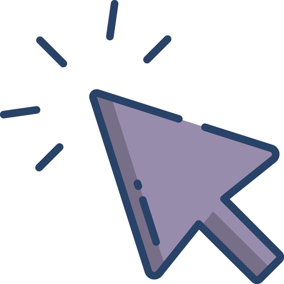 Cursor Arrow linear color illustration vector