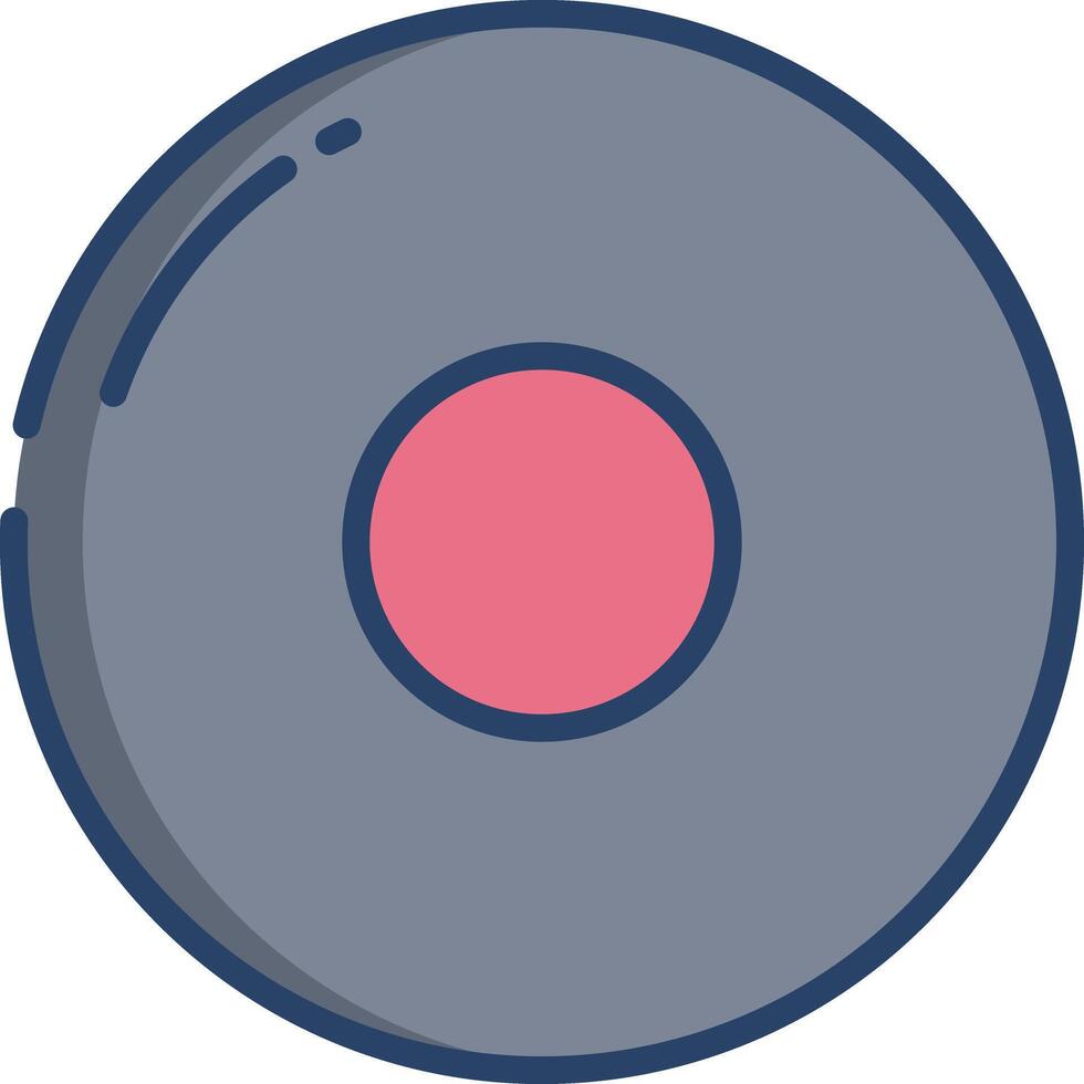 record linear color illustration vector
