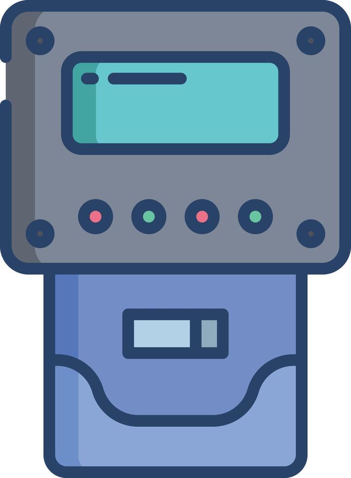 Power Meter linear color illustration vector