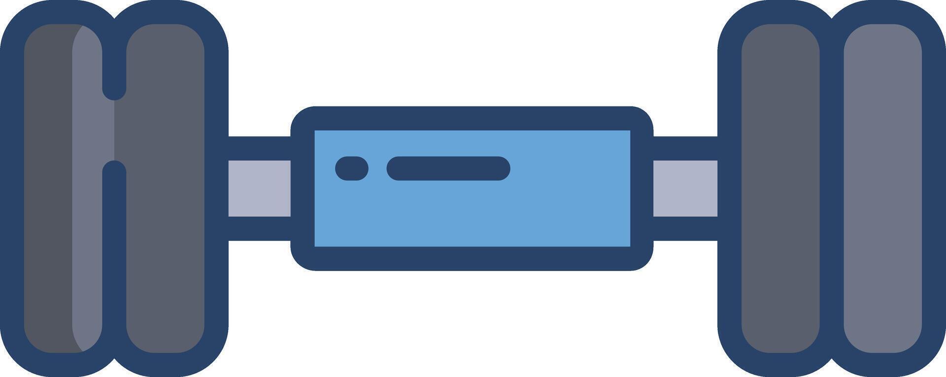 Dumbbell linear color illustration vector