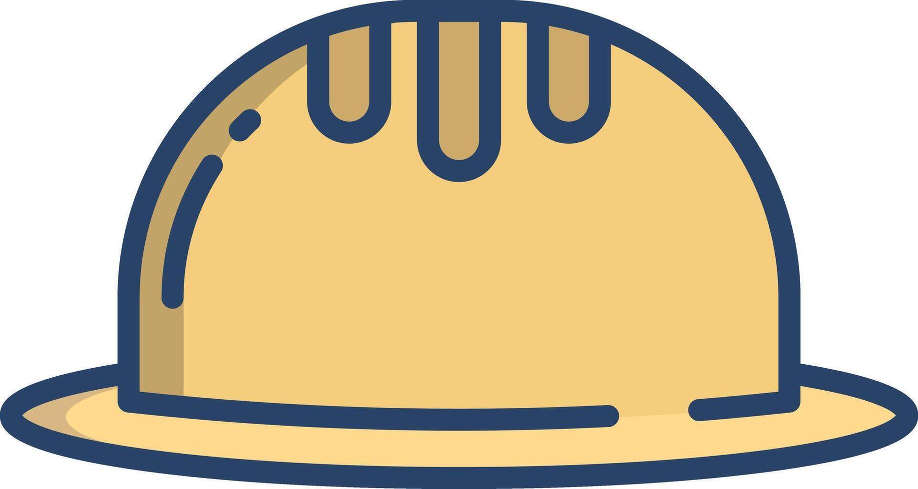 Hard Hat linear color illustration vector