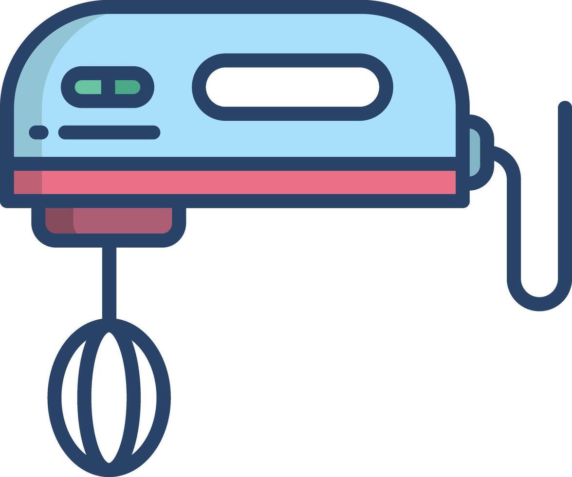 Mixer linear color illustration vector