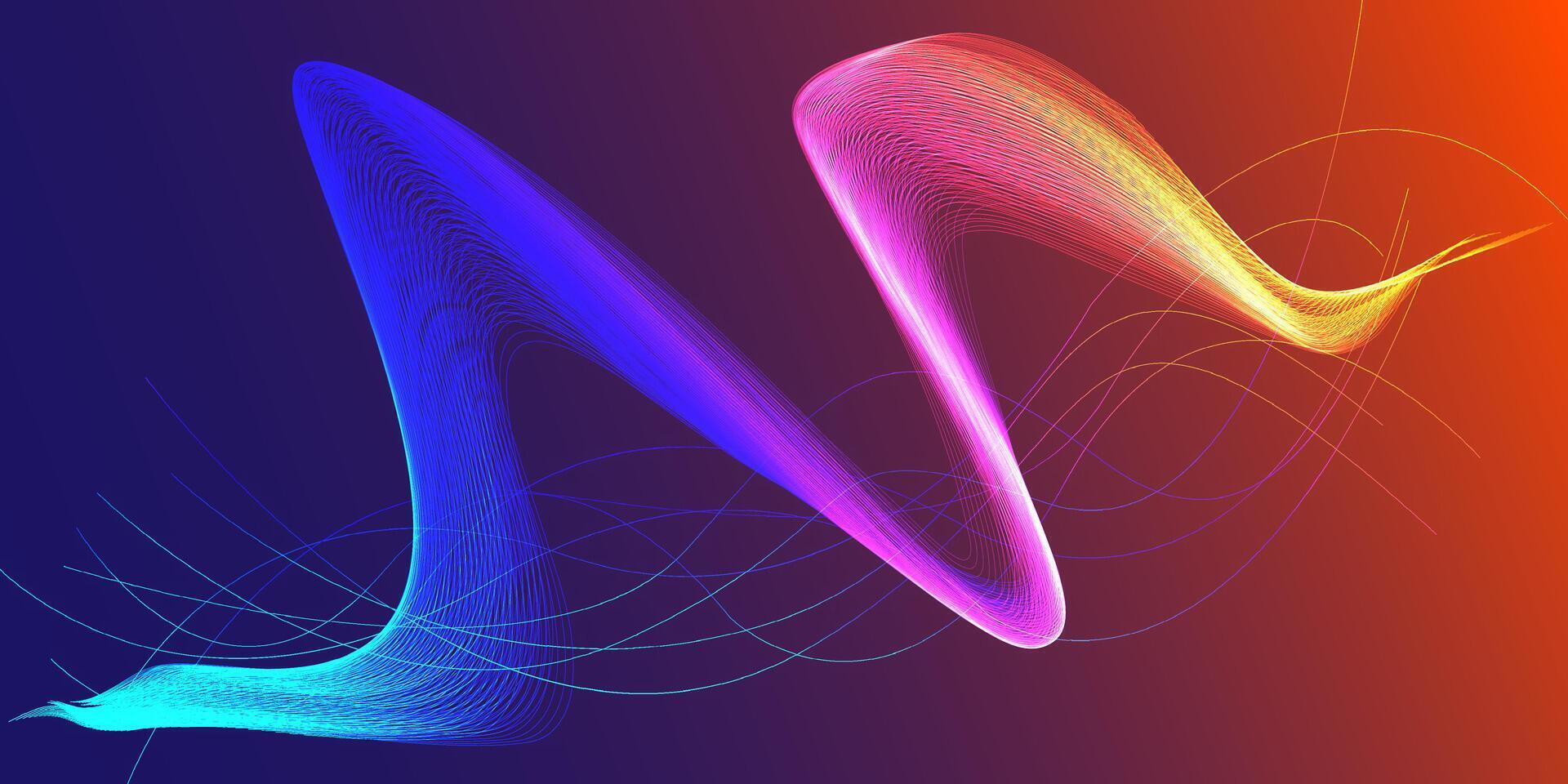 abstract background with colorful waves vector