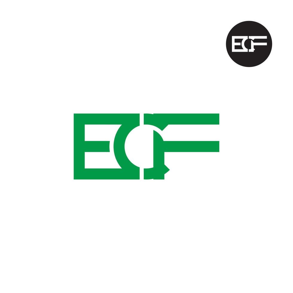 ECF Logo Letter Monogram Design vector