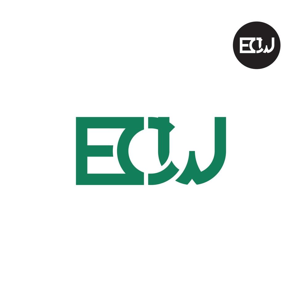 ECW Logo Letter Monogram Design vector
