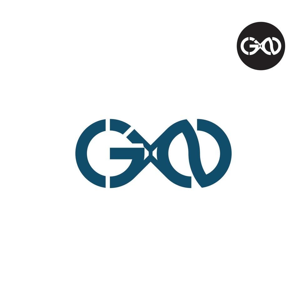 GXN Logo Letter Monogram Design Circular vector