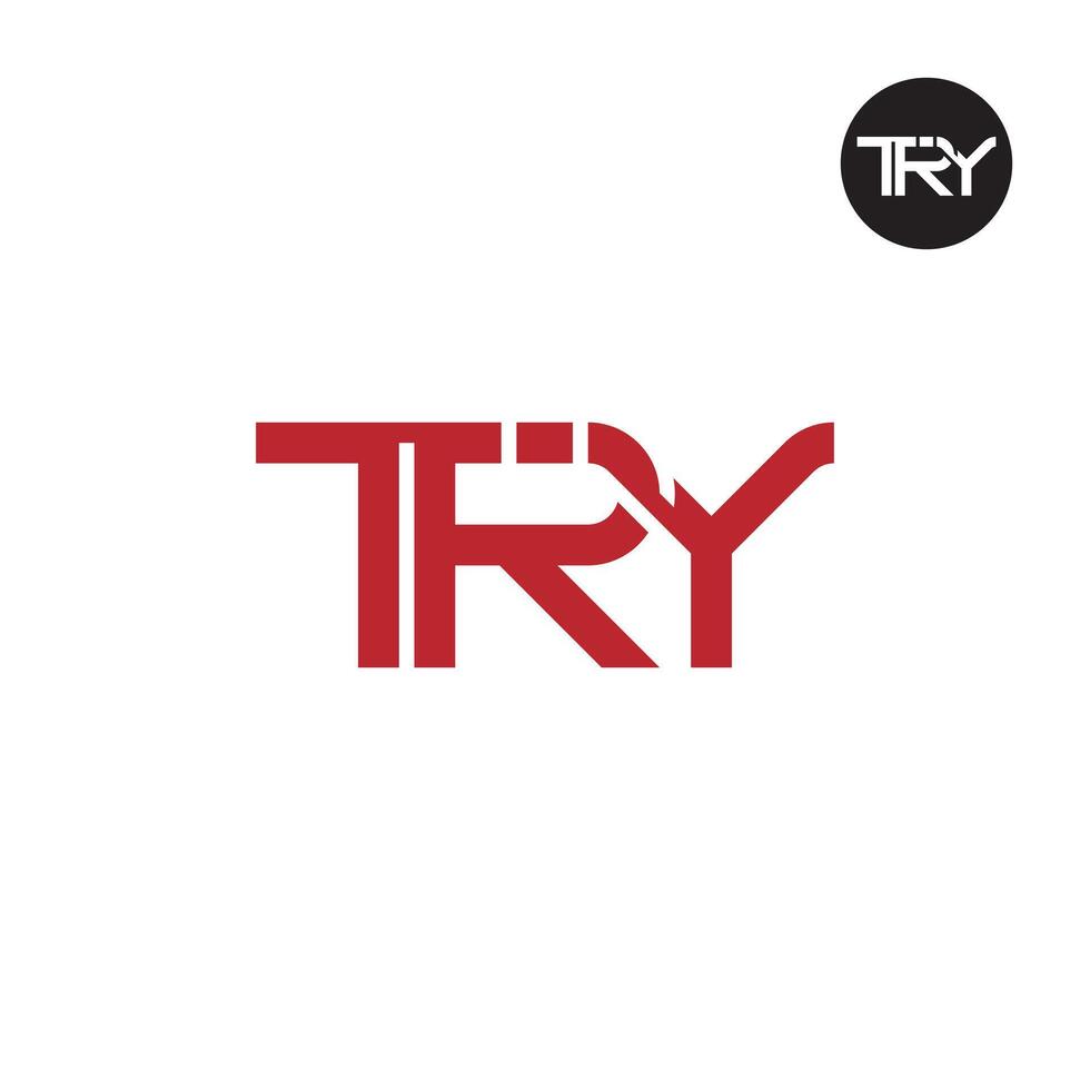 TRY Logo Letter Monogram Design vector