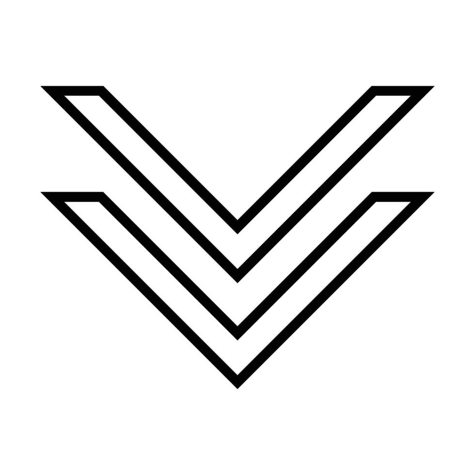 scroll down icon vector