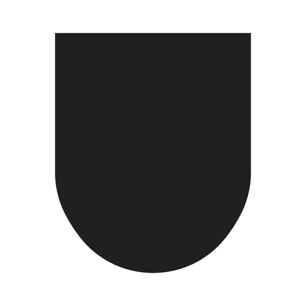 black shield icon element vector