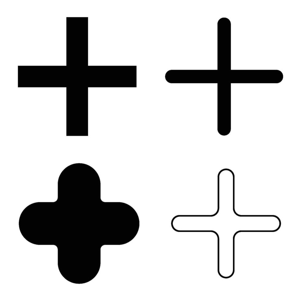 add icon, plus or increase illustration design vector
