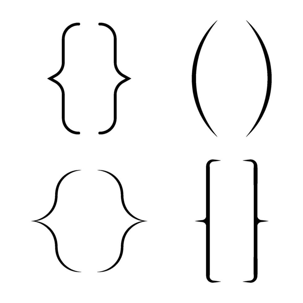 Brace Icon. Bracket, Curly icon vector