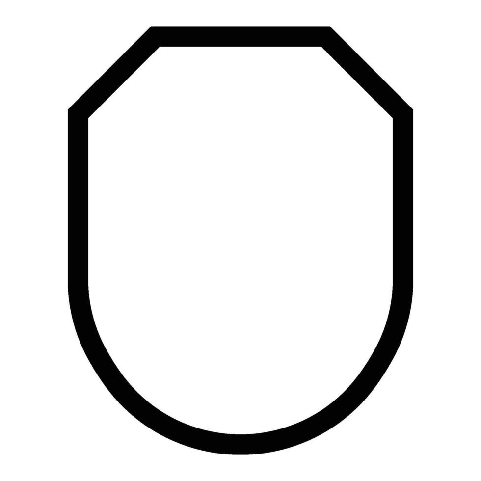 shield icon element line vector