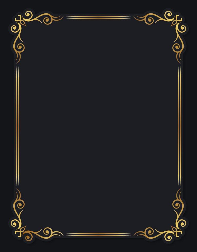 Invitation template with vintage ornamental frame vector