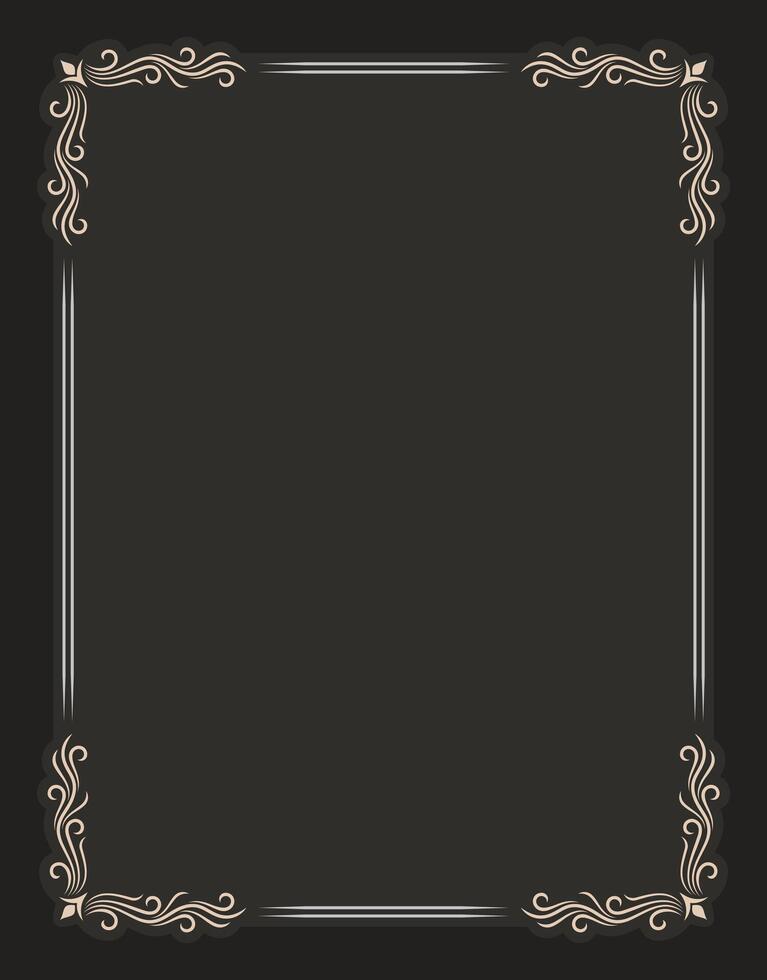 Invitation template with vintage ornamental frame vector