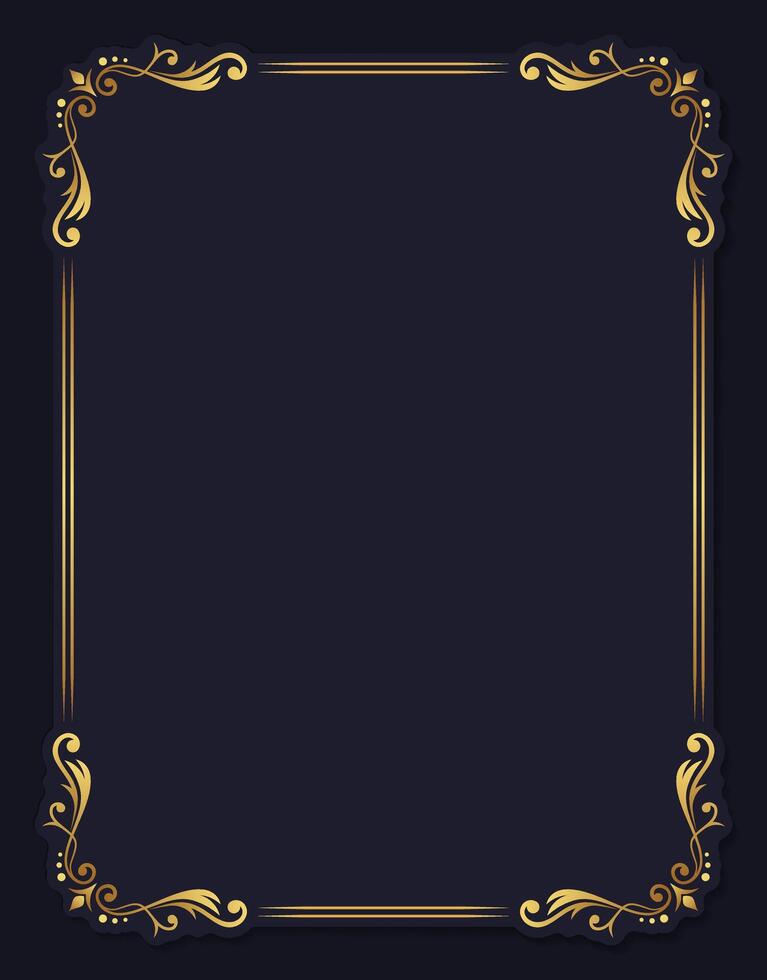 Invitation template with vintage ornamental frame vector
