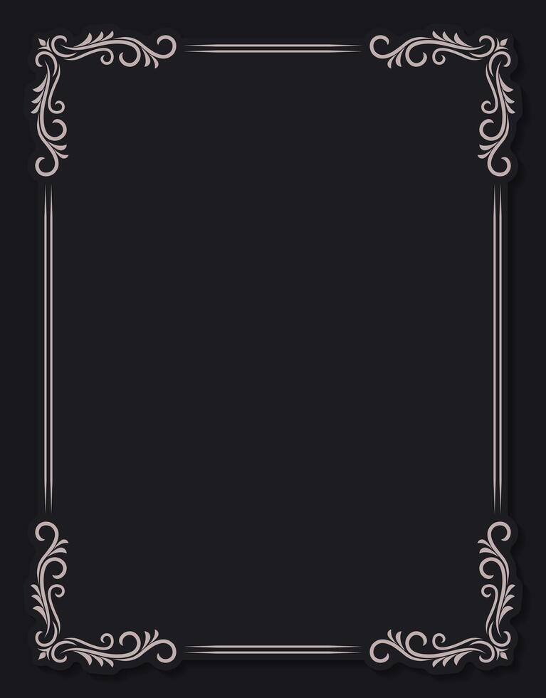 Invitation template with vintage ornamental frame vector