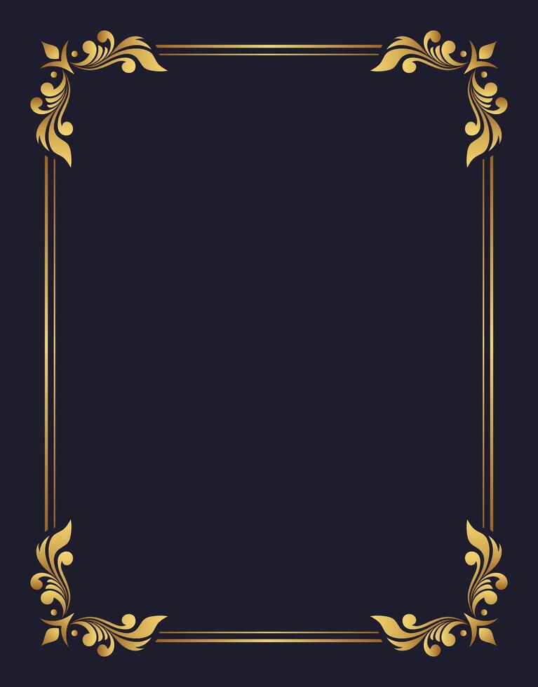 Invitation template with vintage ornamental frame vector