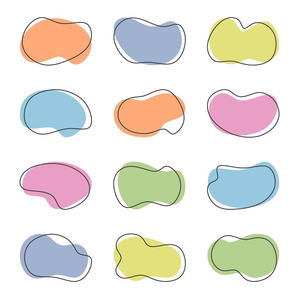 Random abstract fluid shapes vector