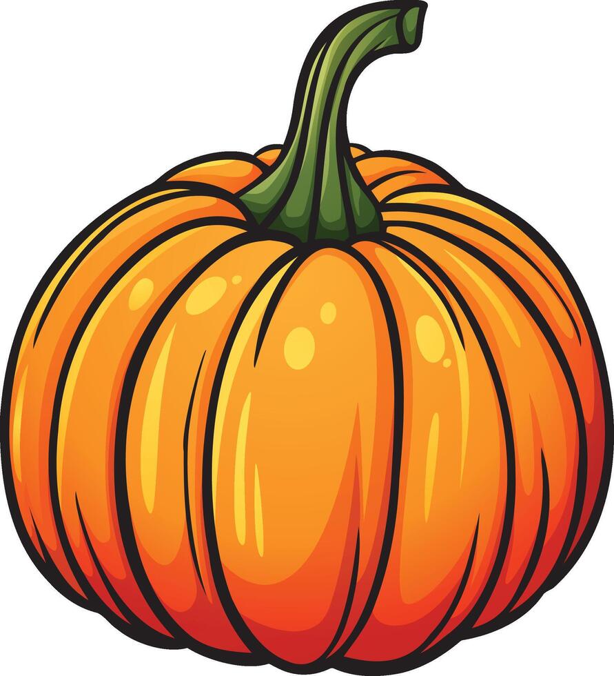 Cartoon pumpkin isolated on white background vector