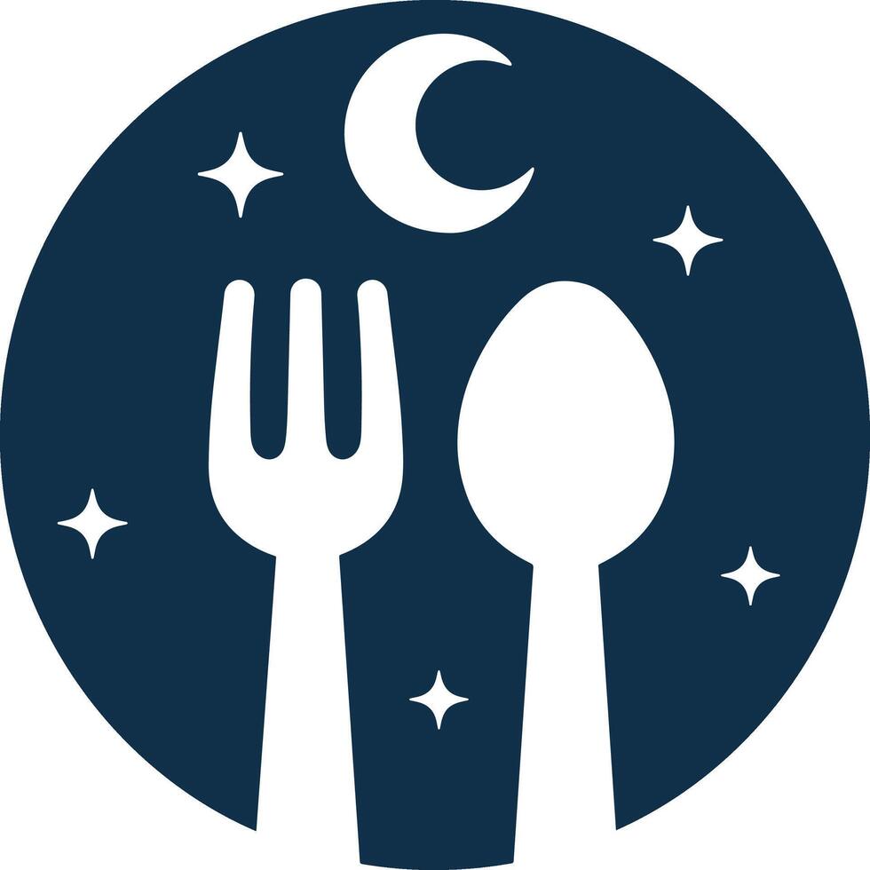 Spoon and fork logo design vector