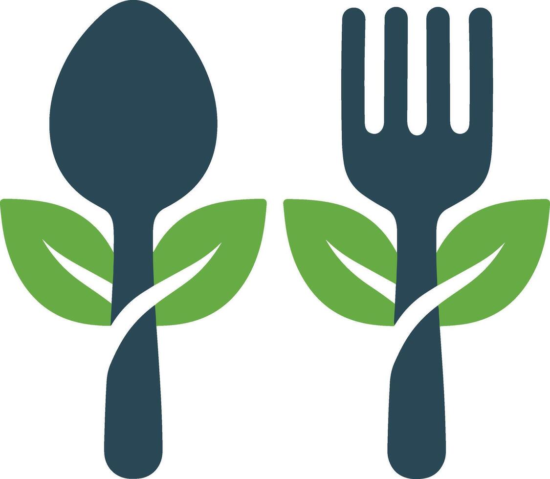 Spoon and fork logo design vector