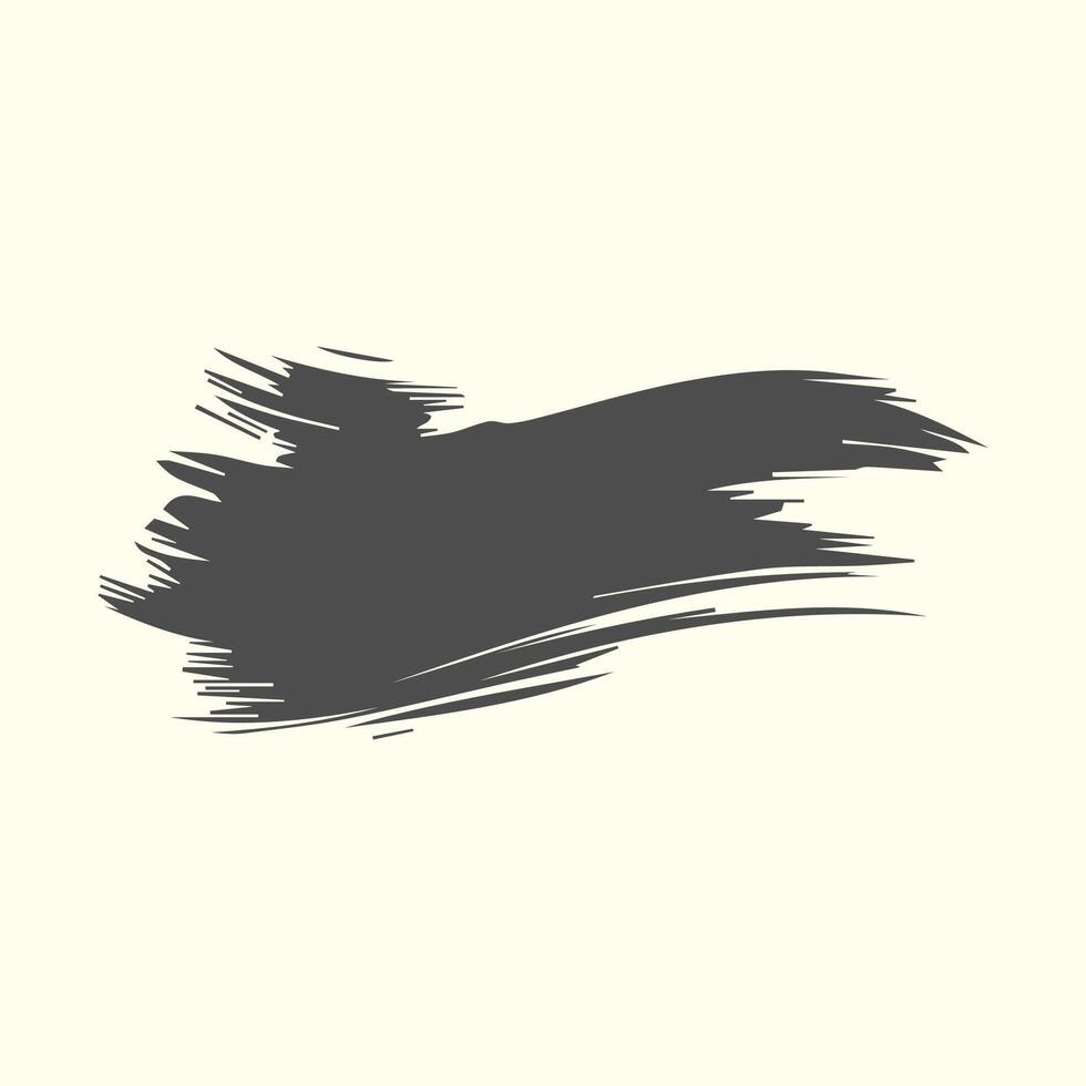 Black paint brush stroke, ink splatter and artistic design elements. Dirty watercolor texture, box, frame, grunge background, splash or creative shape for social media. Abstract drawing. vector