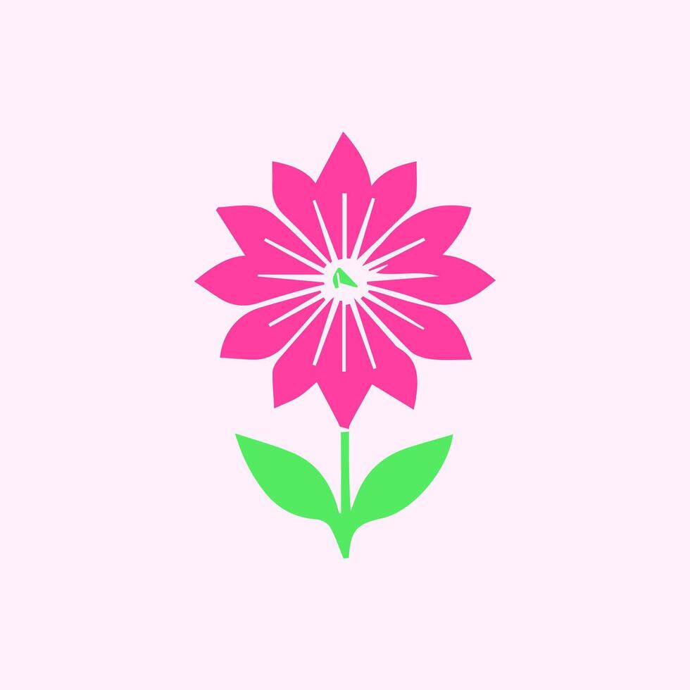 Flower and leaves, Spring art wallpaper with botanical vector