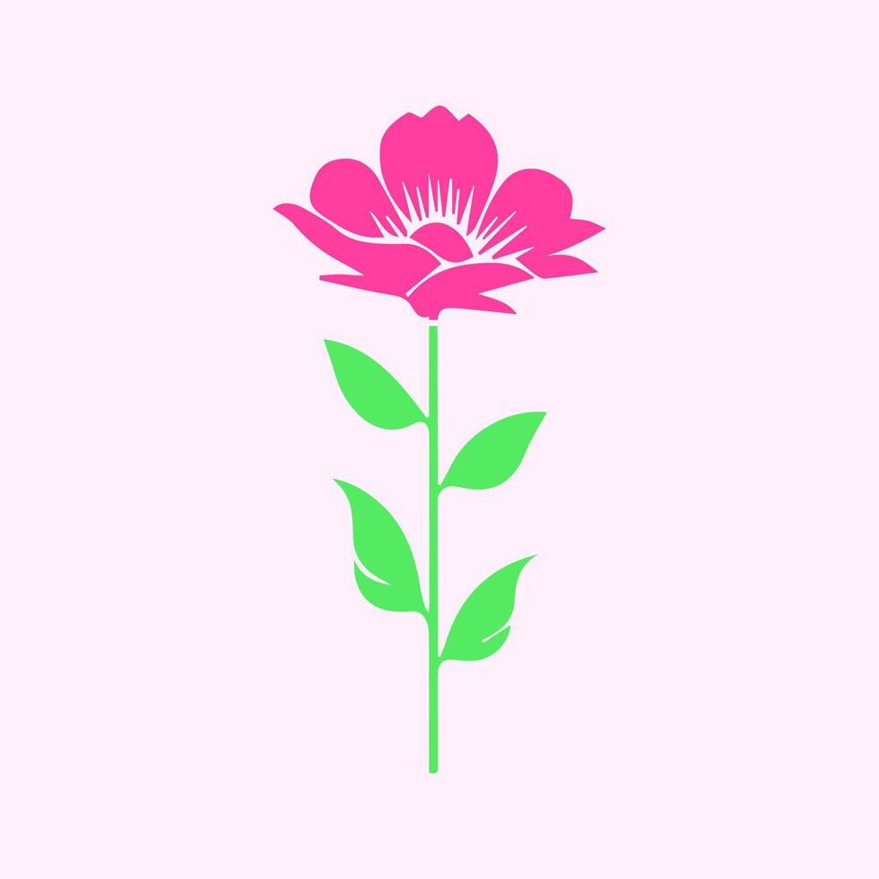 Flower and leaves, Spring art wallpaper with botanical vector