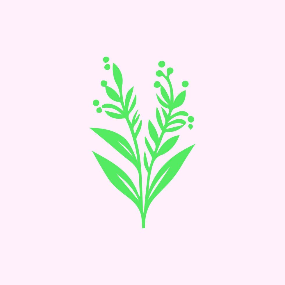 Flower and leaves, Spring art wallpaper with botanical vector
