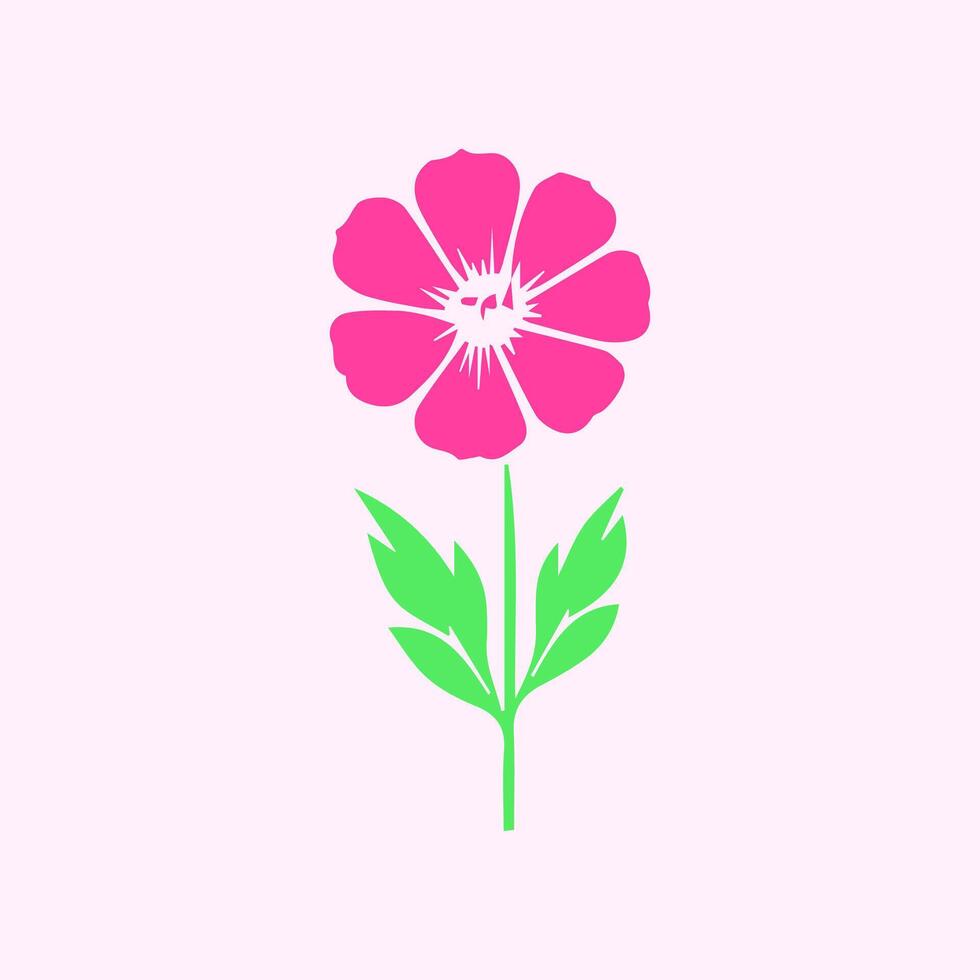 Flower and leaves, Spring art wallpaper with botanical vector