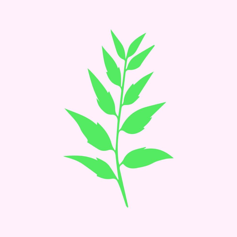 Flower and leaves, Spring art wallpaper with botanical vector