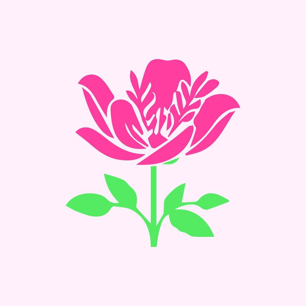 Flower and leaves, Spring art wallpaper with botanical vector