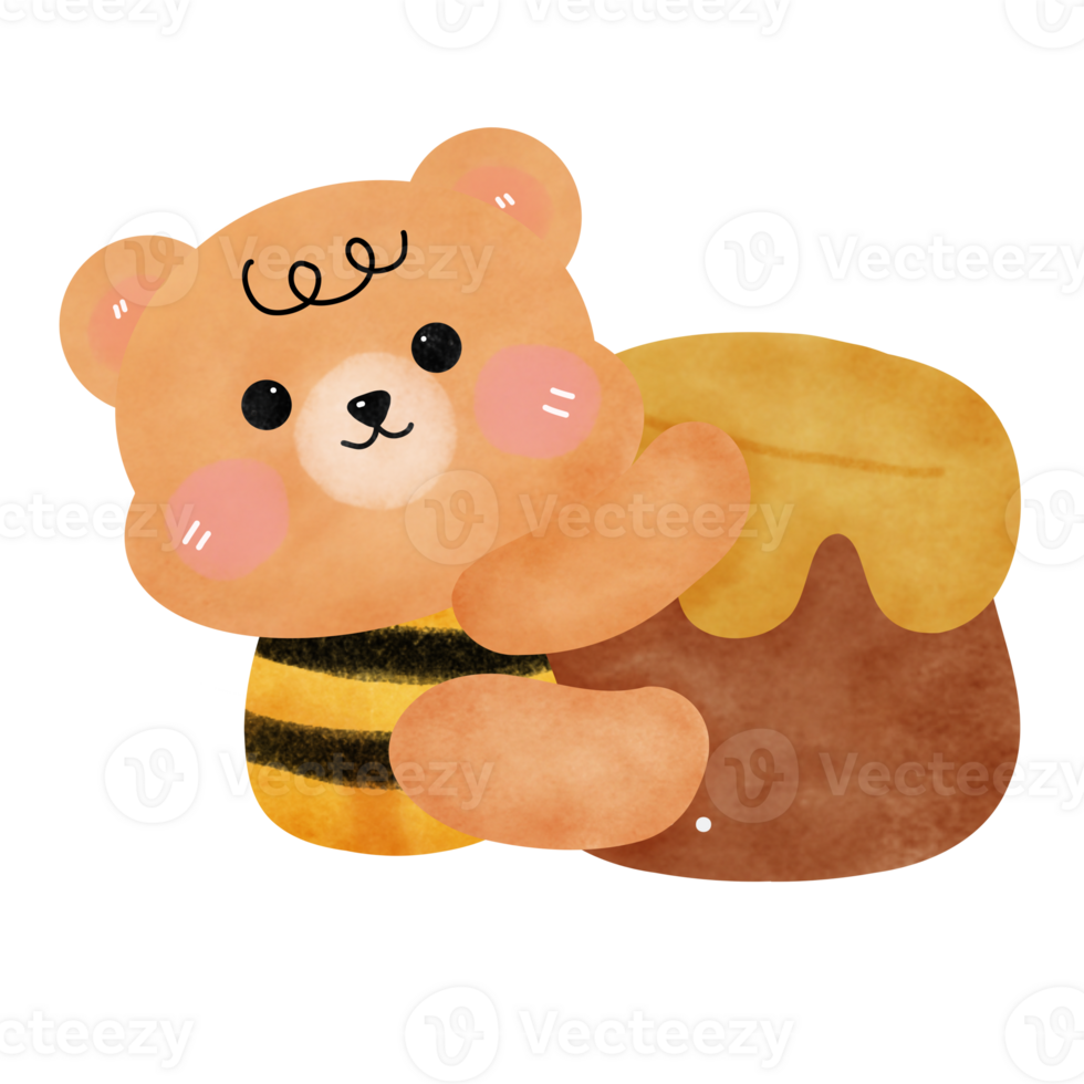 bear with a pot of honey. png