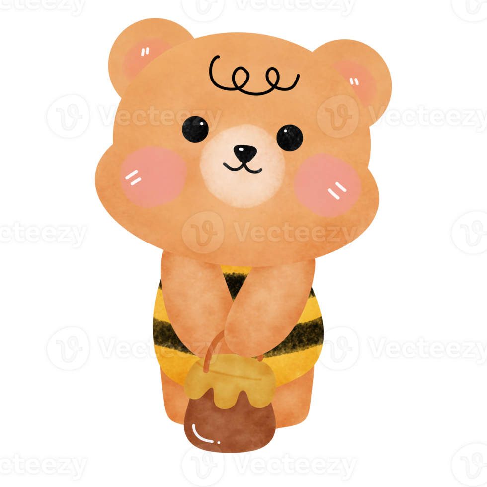 bear with a pot of honey. png