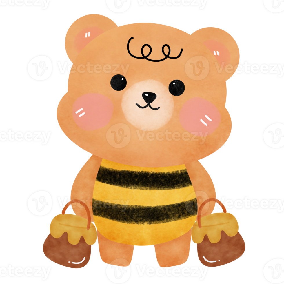 bear with a pot of honey. png